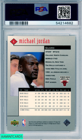 1998 UPPER DECK BLACK DIAMOND MICHAEL JORDAN #9 SINGLE HOF BULLS PSA 8 NM-MT 54214682