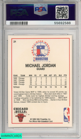 1989 HOOPS MICHAEL JORDAN #21 ALL-STAR CHICAGO BULLS HOF PSA 9 MINT 55692588 1989 HOOPS MICHAEL JORDAN #21 ALL-STAR CHICAGO BULLS HOF PSA 9 MINT 55692588