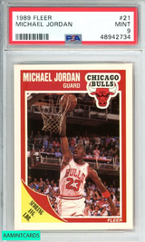 1989 FLEER MICHAEL JORDAN #21 CHICAGO BULLS 9 MINT 48942734 1989 FLEER MICHAEL JORDAN #21 CHICAGO BULLS 9 MINT 48942734