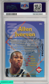 1996 COLLECTORS EDGE ALLEN IVERSON #PR1 RAD RECRUITS-HOLO PROMO ROOKIE RC PSA 9 56382880