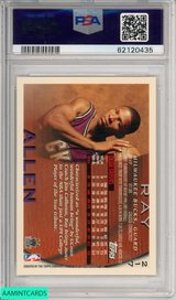 1996 TOPPS RAY ALLEN #217 ROOKIE HOF MILWAUKEE BUCKS RC PSA 9 MINT 62120435 1996 TOPPS RAY ALLEN #217 ROOKIE HOF MILWAUKEE BUCKS RC PSA 9 MINT 62120435