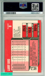 1989 FLEER LARRY BIRD #8 BOSTON CELTICS PSA NM-MT 8 48942827 1989 FLEER LARRY BIRD #8 BOSTON CELTICS PSA NM-MT 8 48942827