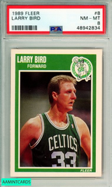 1989 FLEER LARRY BIRD #8 BOSTON CELTICS PSA NM-MT 8 48942834 1989 FLEER LARRY BIRD #8 BOSTON CELTICS PSA NM-MT 8 48942834