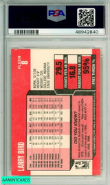 1989 FLEER LARRY BIRD #8 BOSTON CELTICS PSA NM-MT 8 48942840 1989 FLEER LARRY BIRD #8 BOSTON CELTICS PSA NM-MT 8 48942840