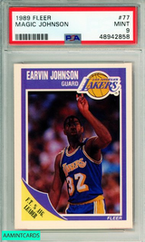 1989 FLEER MAGIC JOHNSON #77 L A  LAKERS PSA MINT 9 48942858 1989 FLEER MAGIC JOHNSON #77 L A  LAKERS PSA MINT 9 48942858