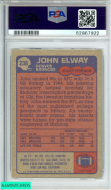 1985 TOPPS JOHN ELWAY #238 DENVER BRONCOS HOF 2ND YEAR PSA 8 NM-MT 52867922 1985 TOPPS JOHN ELWAY #238 DENVER BRONCOS HOF 2ND YEAR PSA 8 NM-MT 52867922