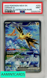 2023 POKEMON MEW EN-151 ZAPDOS EX #202 SPL ILLUSTRATION RARE PSA 9 123253794 2023 POKEMON MEW EN-151 ZAPDOS EX #202 SPL ILLUSTRATION RARE PSA 9 123253794