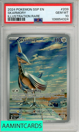 2024 POKEMON SSP EN-SURGING SPARKS SKARMORY #209 ILL RARE PSA 10 108854324 2024 POKEMON SSP EN-SURGING SPARKS SKARMORY #209 ILL RARE PSA 10 108854324
