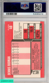 1989 FLEER DENNIS RODMAN #49 DETROIT PISTONS HOF PSA 8 NM-MT 53085072 1989 FLEER DENNIS RODMAN #49 DETROIT PISTONS HOF PSA 8 NM-MT 53085072