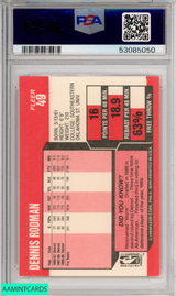 1989 FLEER DENNIS RODMAN #49 DETROIT PISTONS HOF PSA 8 NM-MT 53085050 1989 FLEER DENNIS RODMAN #49 DETROIT PISTONS HOF PSA 8 NM-MT 53085050