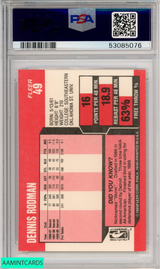 1989 FLEER DENNIS RODMAN #49 DETROIT PISTONS HOF PSA 8 NM-MT 53085076
