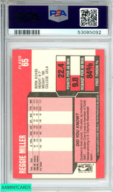 1989 FLEER REGGIE MILLER #65 INDIANA PACERS 2ND YEAR CARD PSA 9 MINT 53085092 1989 FLEER REGGIE MILLER #65 INDIANA PACERS 2ND YEAR CARD PSA 9 MINT 53085092