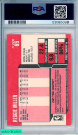 1989 FLEER REGGIE MILLER #65 HOF INDIANA PACERS PSA 8 NM-MT 53085098 1989 FLEER REGGIE MILLER #65 HOF INDIANA PACERS PSA 8 NM-MT 53085098
