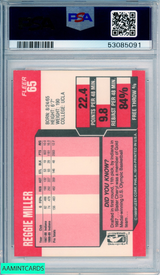 1989 FLEER REGGIE MILLER #65 INDIANA PACERS HOF PSA 8 NM-MT 53085091