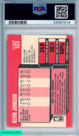 1989 FLEER KEVIN JOHNSON #123 ROOKIE PHOENIX SUNS RC PSA 9 MINT 53087014 1989 FLEER KEVIN JOHNSON #123 ROOKIE PHOENIX SUNS RC PSA 9 MINT 53087014