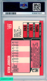 1989 FLEER KEVIN JOHNSON #123 ROOKIE PHOENIX SUNS RC PSA 9 MINT 53087027 1989 FLEER KEVIN JOHNSON #123 ROOKIE PHOENIX SUNS RC PSA 9 MINT 53087027