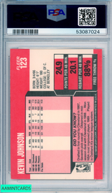 1989 FLEER KEVIN JOHNSON #123 ROOKIE PHOENIX SUNS RC PSA 9 MINT 53087024 1989 FLEER KEVIN JOHNSON #123 ROOKIE PHOENIX SUNS RC PSA 9 MINT 53087024