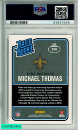 2016 PANINI DONRUSS MICHAEL THOMAS #386 ROOKIE NEW ORLEANS SAINTS PSA MINT 9 51677968