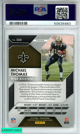 2016 PANINI PRIZM MICHAEL THOMAS #230 SILVER PRIZM ROOKIE RC SAINTS PSA 10 50635983