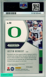 2020 PANINI PRIZM DRAFT PICKS JUSTIN HERBERT #102 RED PRIZM ROOKIE PSA 10 GEM MT 51876540 2020 PANINI PRIZM DRAFT PICKS JUSTIN HERBERT #102 RED PRIZM ROOKIE PSA 10 GEM MT 51876540