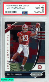 2020 PANINI PRIZM DP TUA TAGOVAILOA #101 MIAMI DOLPHINS ROOKIE RC PSA GEM MT 10 50635869 2020 PANINI PRIZM DP TUA TAGOVAILOA #101 MIAMI DOLPHINS ROOKIE RC PSA GEM MT 10 50635869