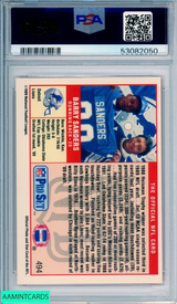 1989 PRO SET BARRY SANDERS #494 ROOKIE HOF DETROIT LIONS RC PSA 8 NM-MT 53082050 1989 PRO SET BARRY SANDERS #494 ROOKIE HOF DETROIT LIONS RC PSA 8 NM-MT 53082050