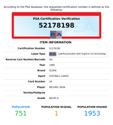 1989 SCORE MICHAEL IRVIN #18 DALLAS COWBOYS HOF! ROOKIE RC PSA 8 NM-MT 52178198 1989 SCORE MICHAEL IRVIN #18 DALLAS COWBOYS HOF! ROOKIE RC PSA 8 NM-MT 52178198