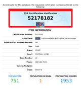 1989 SCORE MICHAEL IRVIN #18 DALLAS COWBOYS HOF! ROOKIE RC PSA 8 NM-MT 52178182 1989 SCORE MICHAEL IRVIN #18 DALLAS COWBOYS HOF! ROOKIE RC PSA 8 NM-MT 52178182