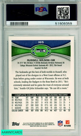 2012 TOPPS RUSSELL WILSON #165 PASSING-STANDS VISIBLE RC SEAHAWKS PSA 8 NM-MT 51909359