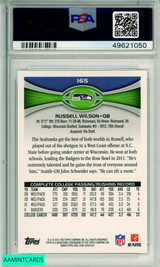 2012 TOPPS RUSSELL WILSON #165 PASSING-STANDS VISIBLE ROOKIE RC PSA 8 NM-MT 49621050