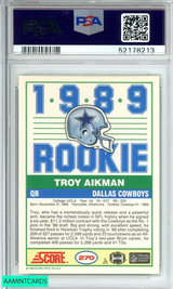 1989 SCORE TROY AIKMAN #270 DALLAS COWBOYS HOF! ROOKIE RC PSA 8 NM-MT 52178213 1989 SCORE TROY AIKMAN #270 DALLAS COWBOYS HOF! ROOKIE RC PSA 8 NM-MT 52178213