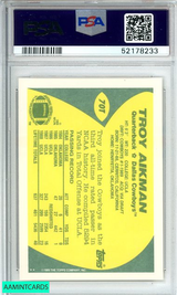 1989 TOPPS TRADED TROY AIKMAN #70T DALLAS COWBOYS HOF ROOKIE RC PSA 8 NM-MT 52178233