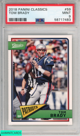 2018 PANINI CLASSICS TOM BRADY #59 NEW ENGLAND PATRIOTS PSA 9 MINT 58717483