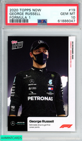 2020 TOPPS NOW FORMULA 1 GEORGE RUSSELL #19 ROOKIE RC PSA 10 GEM MT 61886047 2020 TOPPS NOW FORMULA 1 GEORGE RUSSELL #19 ROOKIE RC PSA 10 GEM MT 61886047