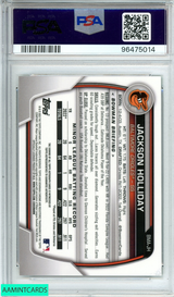 2023 BOWMAN MEGA BOX JACKSON HOLLIDAY#JH CHR-PRSPCT AU-GREEN REF RC OF 99 PSA 10 96475014 2023 BOWMAN MEGA BOX JACKSON HOLLIDAY#JH CHR-PRSPCT AU-GREEN REF RC OF 99 PSA 10 96475014