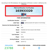 2025 POKEMON SVP EN-SV BSP EEVEE #173 PRISMATIC EVOLUTIONS ETB PSA 10 103933320