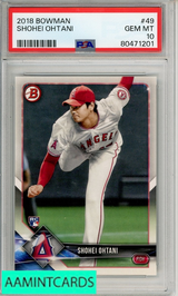 2018 BOWMAN SHOHEI OHTANI #49 PSA 10 GEM MT RC ROOKIE 80471201