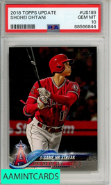 2018 TOPPS UPDATE SHOHEI OHTANI #US189 PSA 10 GEM MT  ROOKIE RC 88566844
