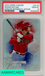 2018 TOPPS CHROME UPDATE AN INTL AFFAIR SHOHEI OHTANI #IA-SO PSA 10 RC 88986658
