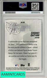 2018 TOPPS CHROME UPDATE AN INTL AFFAIR SHOHEI OHTANI #IA-SO PSA 10 RC 88986658