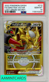 2022 POKEMON SWSH LOST ORIGIN FA GIRATINA VSTAR #212 SECRET PSA 10 110010204