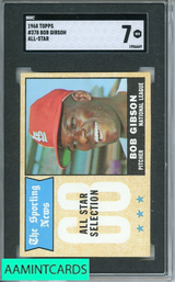 1968 TOPPS BOB GIBSON #378 SGC 7 1956669