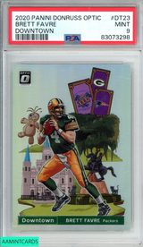 2020 PANINI DONRUSS OPTIC DOWNTOWN BRETT FAVRE #DT23 PACKERS HOF PSA 9 MINT 83073298 2020 PANINI DONRUSS OPTIC DOWNTOWN BRETT FAVRE #DT23 PACKERS HOF PSA 9 MINT 83073298
