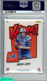 2024 PANINI ABSOLUTE KABOOM! HORIZONTAL JARED GOFF #3 LIONS PSA 10 GEM MT 111467820
