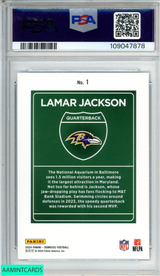 2024 PANINI DONRUSS DOWNTOWN! LAMAR JACKSON #1 RAVENS PSA 9 MINT 109047878