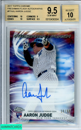 2017 TOPPS CHROME AARON JUDGE#FFAAJ FRESHMAN FLASH AU 38 OF 99 RC BGS 9.5 AU 10 0010436304