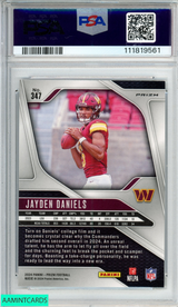 2024 PANINI PRIZM JAYDEN DANIELS #347 SILVER PRIZM ROOKIE RC PSA 9 MINT 111819561