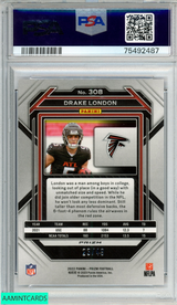 2022 PANINI PRIZM DRAKE LONDON #308 PURPLE POWER 23 OF 49 ROOKIE RC PSA 10 75492487