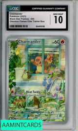2023 POKEMON OBSIDIAN FLAMES ETB BSP CHARMANDER #44 CGC 10 6044919186