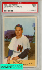 1954 BOWMAN CONRADO MARRERO #200 PSA 7 NM 22451191 1954 BOWMAN CONRADO MARRERO #200 PSA 7 NM 22451191